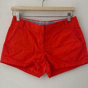J Crew orange Chino shorts. EUC size 2